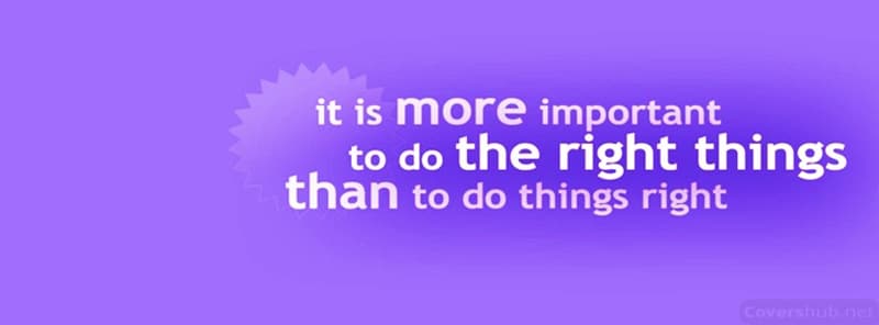 do right things