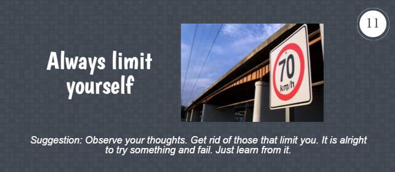 always limit yourself
