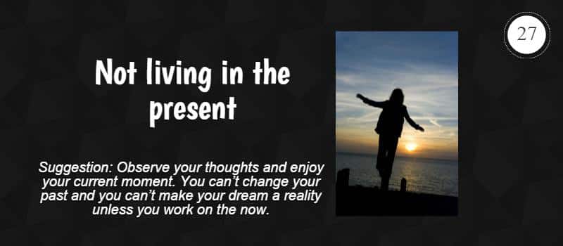 not living in the present