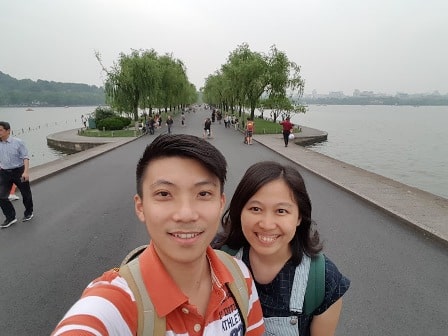Visited Hangzhou with family. That's my spouse