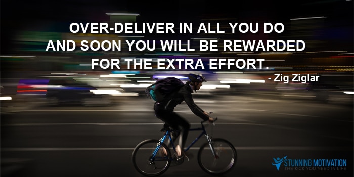 over deliver quote