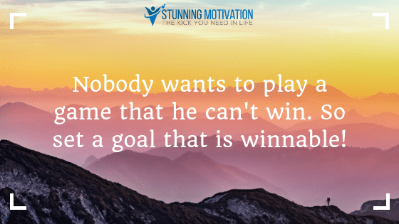 set winnable goal