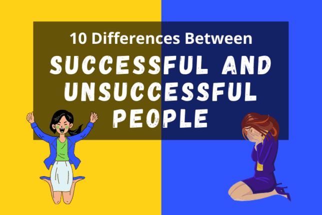 habits of successful people vs unsuccessful people cartoons