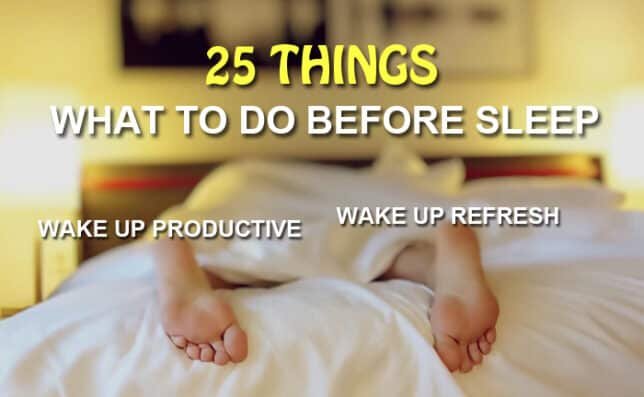 what to do before sleep to wake up refresh
