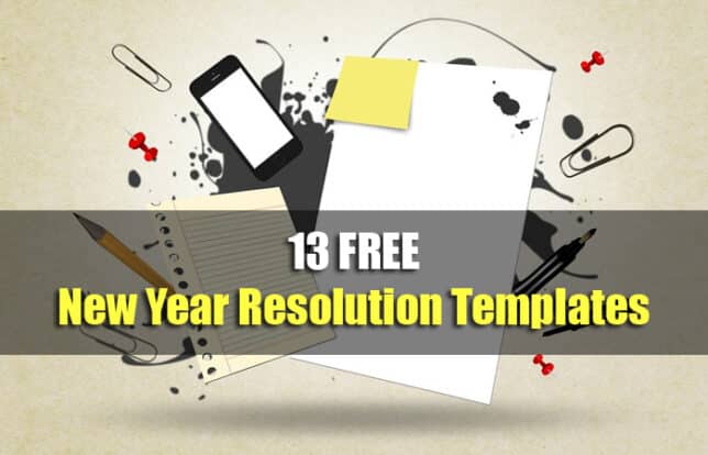 new year resolution templates