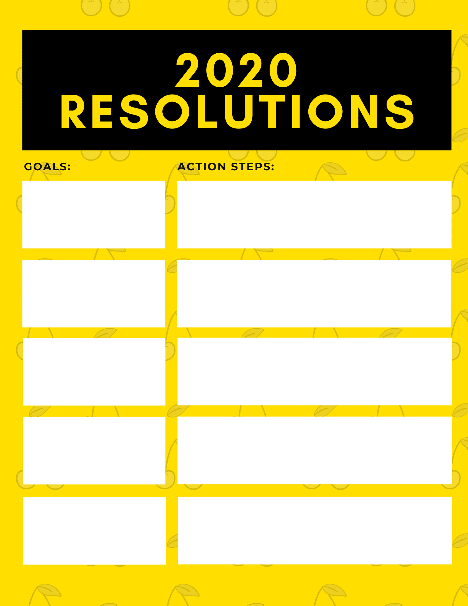 13 Free New Year Resolution Templates You Shouldn't Miss