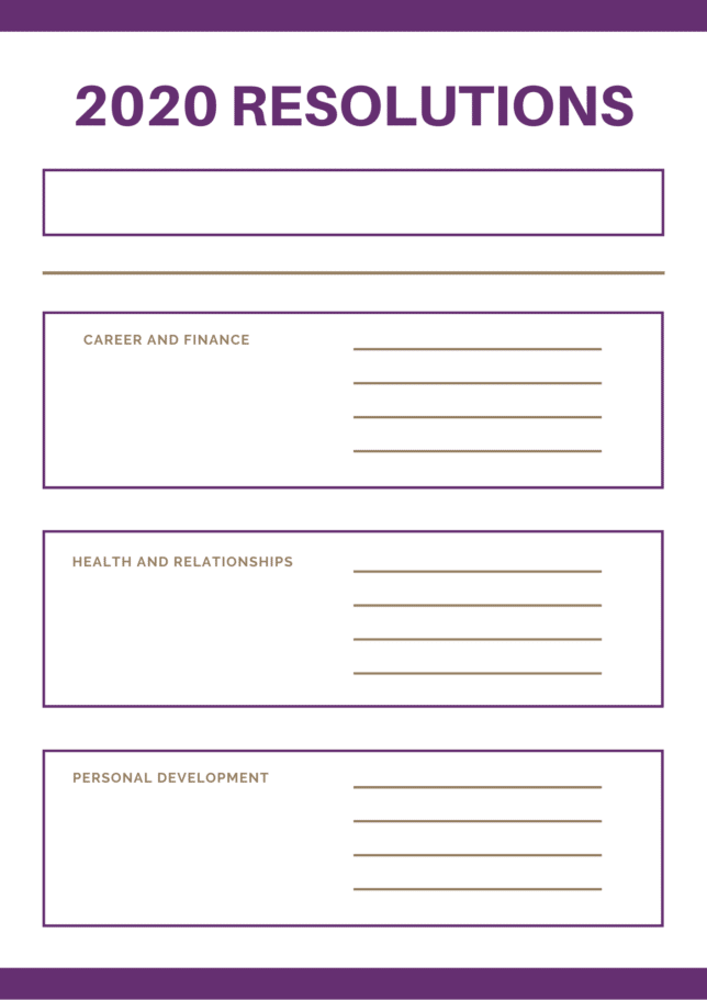 13 Free New Year Resolution Templates You Shouldn t Miss