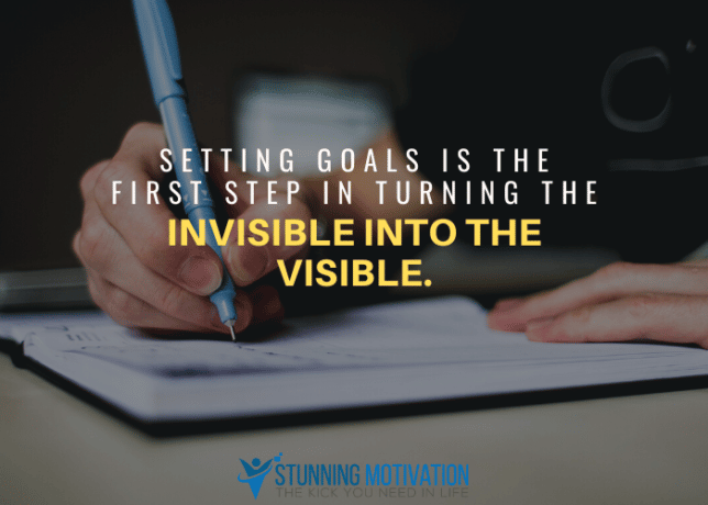 setting goals is the first step quote