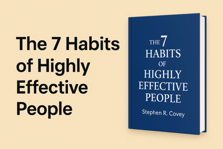 An image of a book written by Stephen R Covey. Name of the book is The 7 habits of highly effective people.