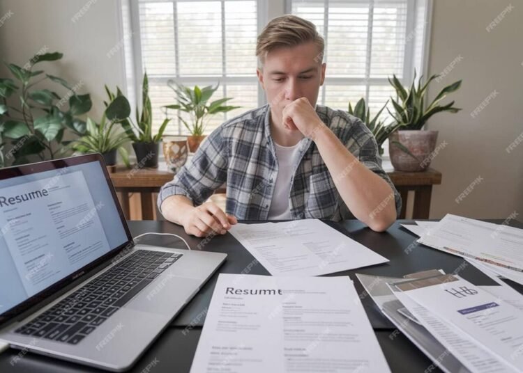 Man sitting at table with laptop