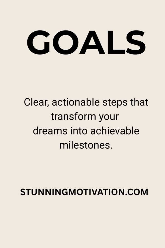 Powerful word that motivate you. This image is showing definition of the powerful word Goal