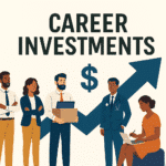 25 Career Investments With the Highest ROI (According to Experts Across 25 Industries) 1 Illustration of diverse professionals standing in front of an upward financial arrow with a dollar symbol, representing career investments and high-ROI
